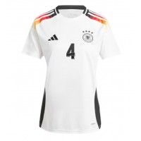 Camiseta Alemania Jonathan Tah #4 Primera Equipación Replica Eurocopa 2024 para mujer mangas cortas